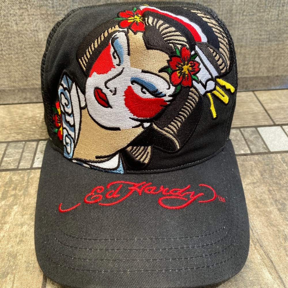 Ed Hardy by Christian Audigier Geisha Trucker Hat